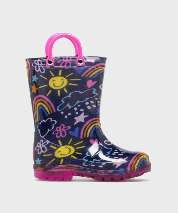 Bottes de pluie à anses et semelle lumineuse fille vue1 - LOVELY WINGS - GEMO