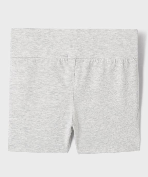 Short en jersey de coton stretch à large ceinture élastiquée fille vue3 - GEMO 4G FILLE - GEMO