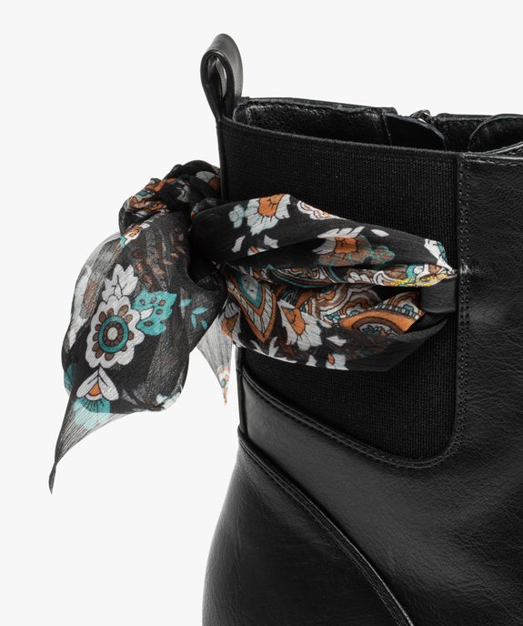 Bottines lacées à foulard noué femme vue6 - GEMO (CASUAL) - GEMO