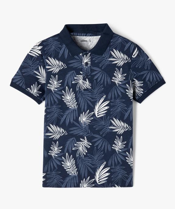 Polo manches courtes à motif exotique garçon vue1 - GEMO (ENFANT) - GEMO