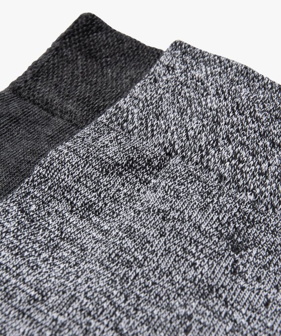 Chaussettes hautes en coton stretch homme (lot de 2) vue2 - GEMO(HOMWR HOM) - GEMO