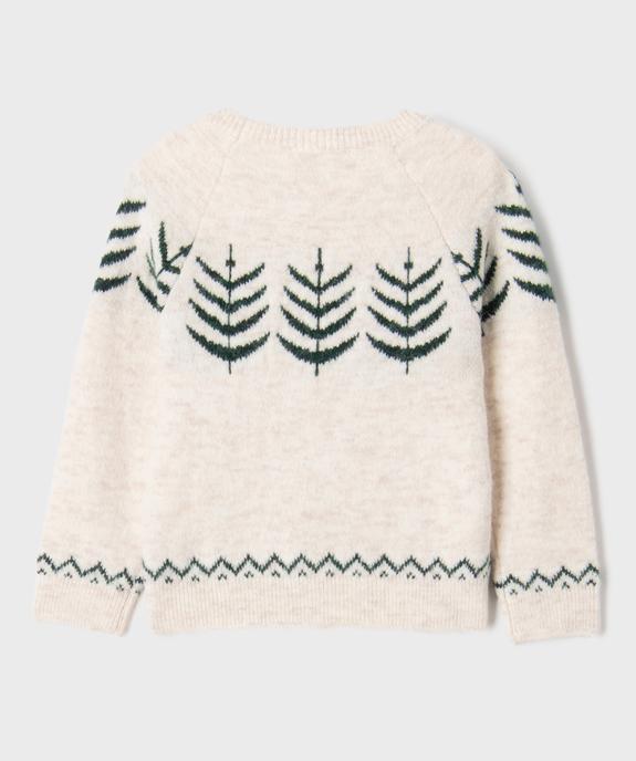 Pull de Noël col rond fille vue3 - GEMO (ENFANT) - GEMO