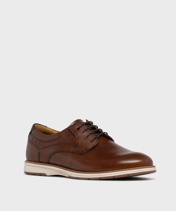 Derbies dessus cuir à semelle sport homme - Pierre Cardin vue2 - PIERRE CARDIN D - GEMO