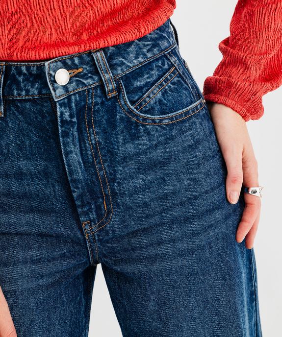 Jean wide leg taille haute femme vue2 - GEMO 4G FEMME - GEMO