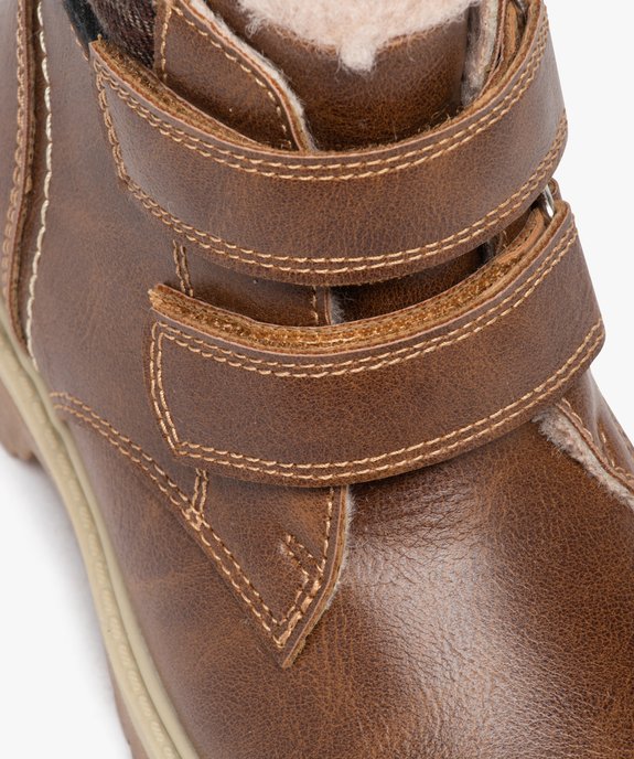 Boots fourrées chaudes à scratch et col fantaisie vue6 - PREMIER PRIX BY GEMO - GEMO