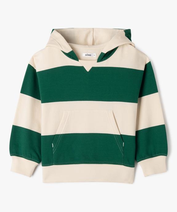 Sweat à capuche douillet imprimé garçon vue1 - GEMO (ENFANT) - GEMO