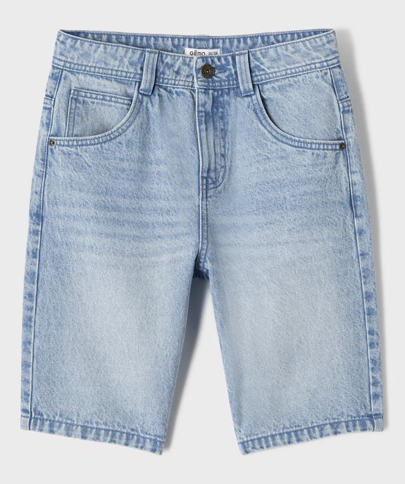 Bermuda en jean coupe Regular garçon vue1 - GEMO (JUNIOR) - GEMO