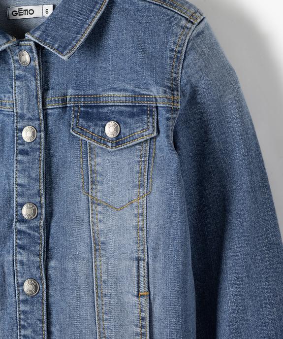 Veste fille en jean extensible vue2 - GEMO (ENFANT) - GEMO