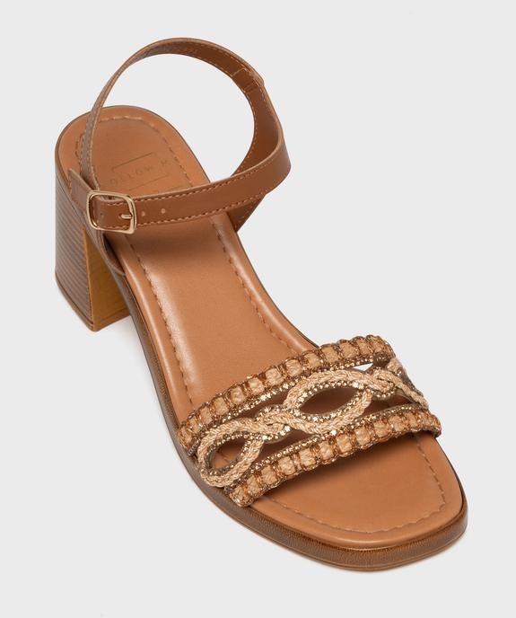 Sandales à talon avec brides tressées femme - Follow Me vue5 - FOLLOW ME - GEMO