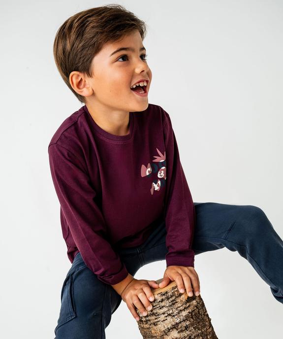 Tee-shirt manches longues avec motif poitrine et dos garçon vue1 - GEMO 4G GARCON - GEMO