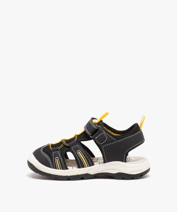 Sandales garçon bicolores en mesh à bout fermé et avec scratch vue3 - GEMO (ENFANT) - GEMO