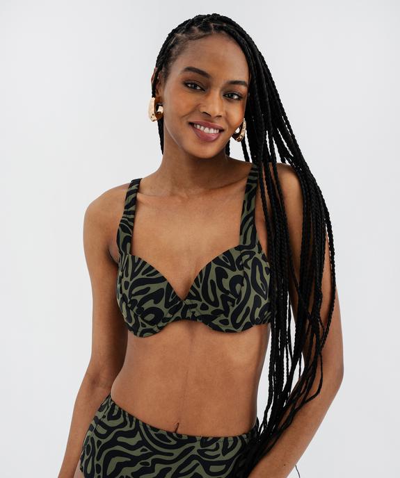 Haut de maillot de bain corbeille à bonnets moussés femme vue1 - GEMO (PLAGE) - GEMO