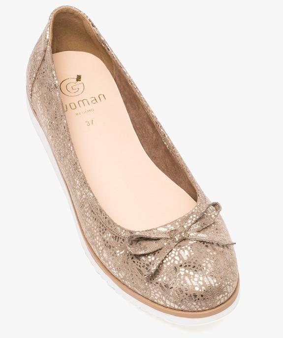 Ballerines à semelle blanche crantée vue5 - GEMO(URBAIN) - GEMO