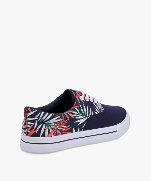 Baskets homme en toile style retro tennis vue4 - GEMO 4G HOMME - GEMO