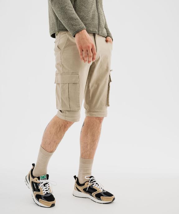 Pantalon cargo 2-en-1 transformable en short homme - Roadsign vue9 - ROADSIGN G4G - GEMO