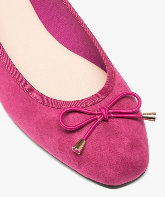 Ballerines femme classiques en suédine unie vue6 - GEMO(URBAIN) - GEMO