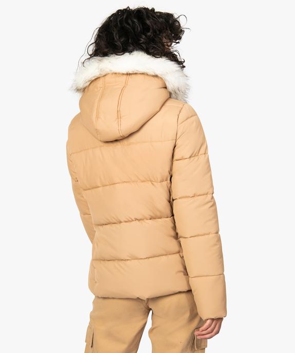 Doudoune femme à capuche duveteuse vue3 - GEMO(FEMME PAP) - GEMO