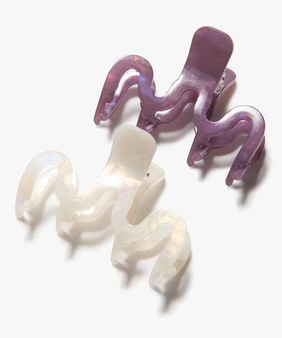 Pinces crabe femme avec reflets nacrés (lot de 2) vue1 - GEMO - GEMO