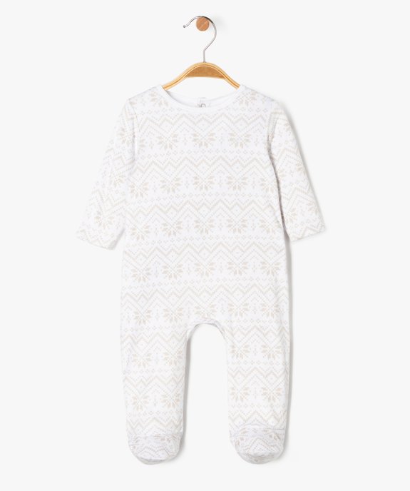 Pyjama de Noël en velours imprimé bébé vue1 - GEMO(BB COUCHE) - GEMO