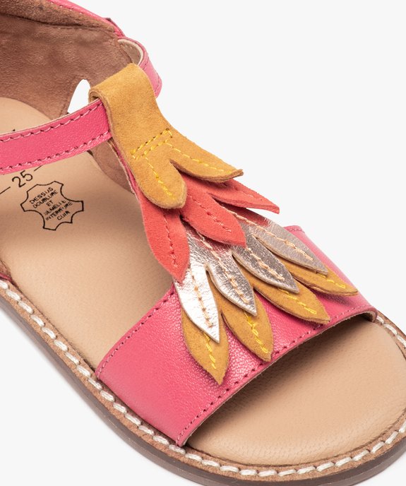Sandales fille dessus cuir et franges colorées – NA! - NA! Sandales fille dessus cuir et franges colorées – NA! vue6 - NA! - GEMO