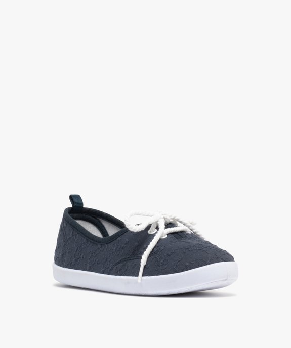 Ballerines en toile avec lacets cordelette femme - Valentina Baldano vue9 - VALENTINA BALDA - GEMO