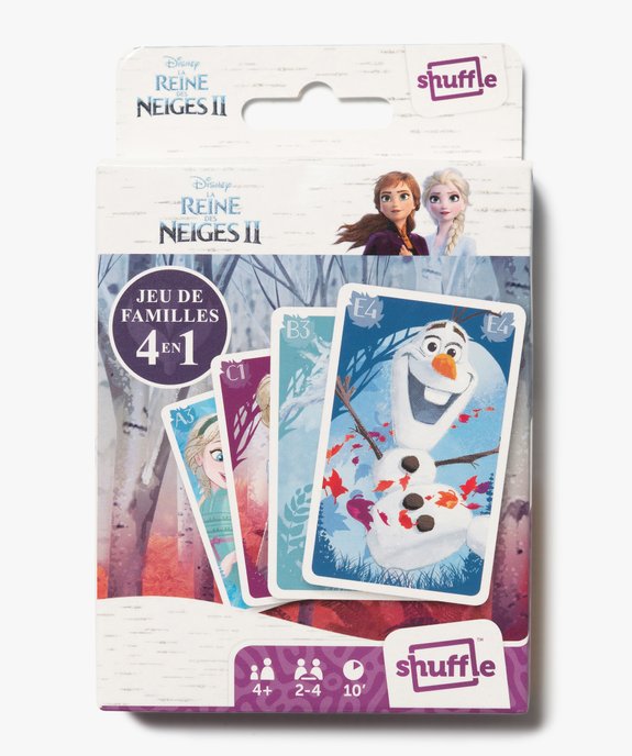 Jeu de cartes 4 en 1 Shuffle - La Reine des Neiges  vue1 - REINE DES NEIGE - GEMO