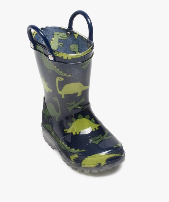 Bottes de pluie bébé garçon à anses imprimées dinosaures vue5 - GEMO(BEBE DEBT) - GEMO