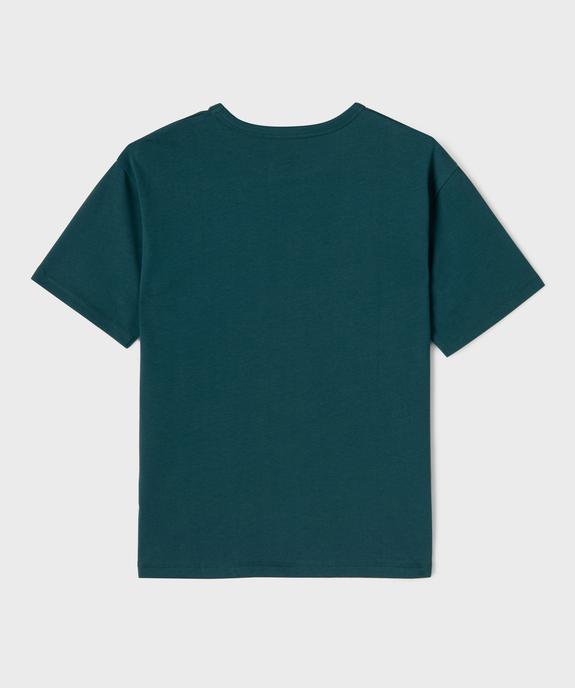 Tee-shirt manches courtes oversize en coton épais garçon vue3 - GEMO (JUNIOR) - GEMO