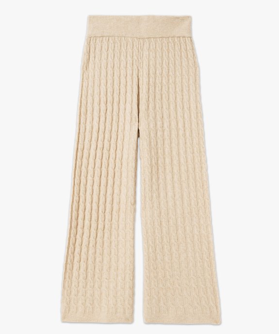 Pantalon large en maille torsadée femme grande taille vue4 - GEMO (G TAILLE) - GEMO
