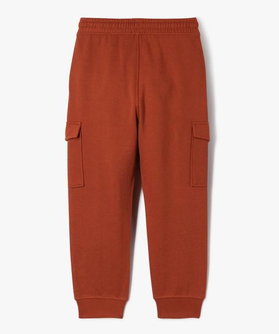 Pantalon de jogging molletonné avec poches à rabat garçon vue4 - GEMO (ENFANT) - GEMO