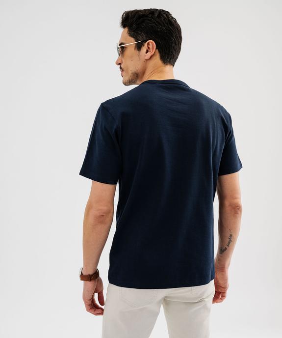 Tee-shirt manches courtes en coton uni homme vue3 - GEMO (HOMME) - GEMO