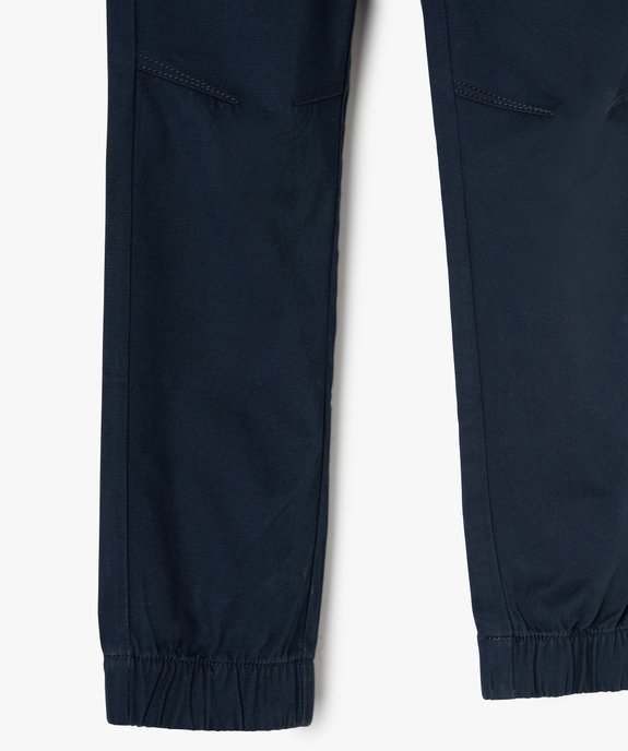 Pantalon garçon avec taille et chevilles élastiquées vue3 - GEMO (ENFANT) - GEMO