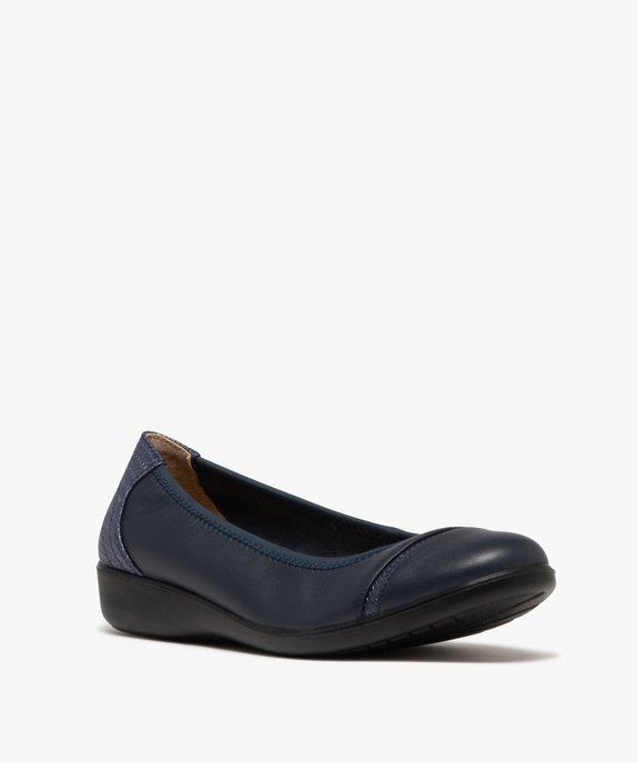 Ballerines confort en cuir femme vue2 - G'FLEX - GEMO