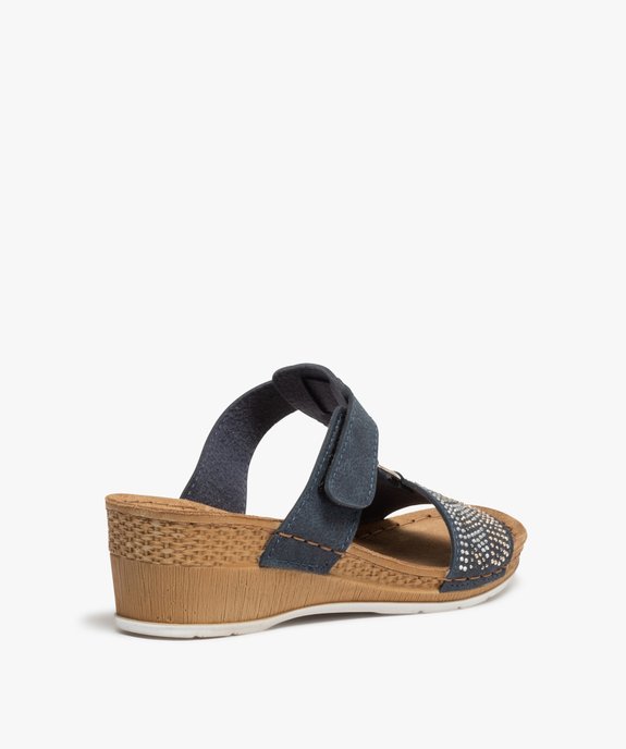 Mules femme confort à strass et bride ajustable vue4 - GEMO (CONFORT) - GEMO