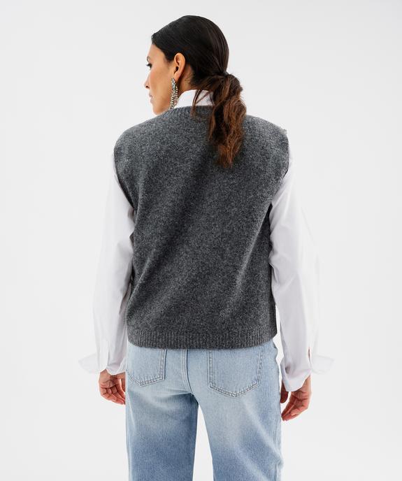 Pull sans manches col rond femme vue4 - GEMO(FEMME PAP) - GEMO