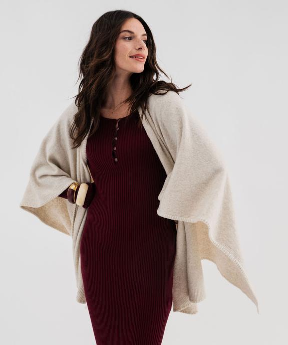 Gilet poncho uni femme vue5 - GEMO (ACCESS) - GEMO