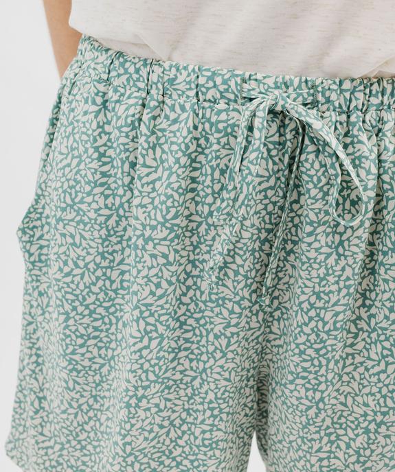 Short ample imprimé en viscose fluide femme vue2 - GEMO 4G FEMME - GEMO