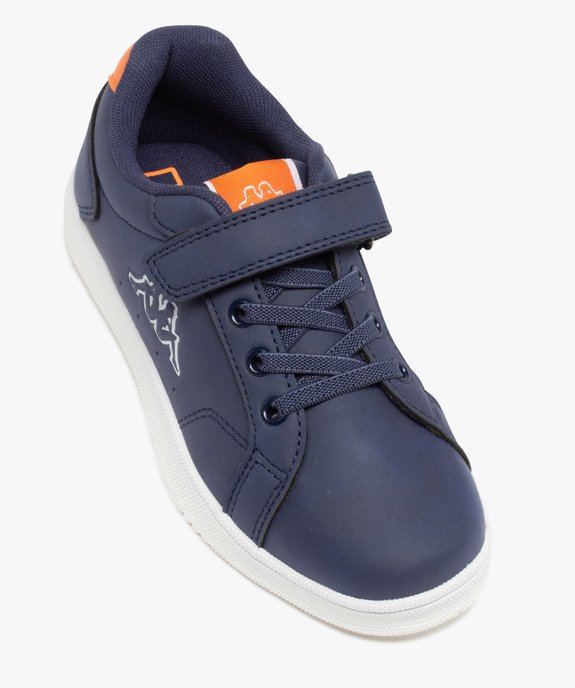 Baskets garçon unies à lacets et scratch - Kappa vue5 - KAPPA - GEMO
