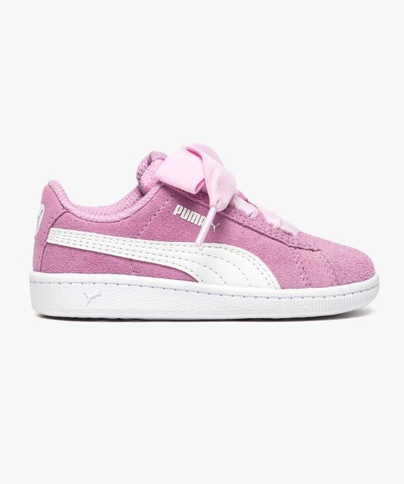 Basket en cuir suédé avec lacets satin - Puma Heart vue1 - PUMA - GEMO