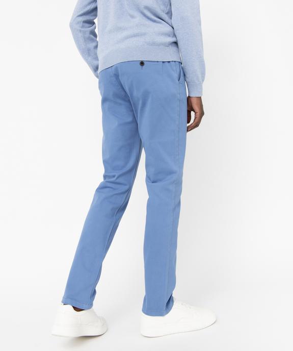 Pantalon chino en coton stretch coupe Slim homme vue3 - GEMO 4G HOMME - GEMO