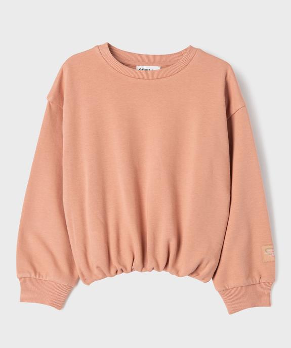 Sweat large resserré dans le bas fille vue1 - GEMO 4G FILLE - GEMO