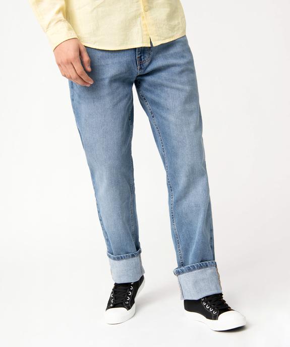 Jean coupe Regular coloris délavé homme vue1 - GEMO 4G HOMME - GEMO
