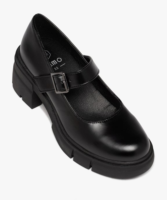 Ballerines fille unies à talon large et semelle crantée  vue5 - GEMO (ENFANT) - GEMO