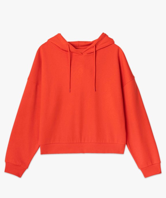 Sweat femme court à capuche vue4 - GEMO(FEMME PAP) - GEMO