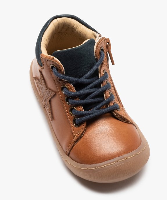 Chaussures premiers pas bébé garçon à lacets et zip – NA! vue5 - NA! - GEMO