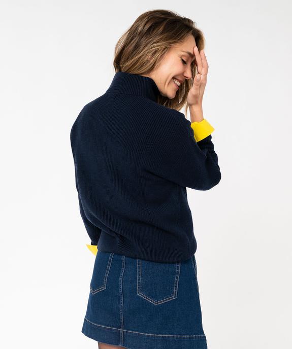 Pull camionneur à col zippé femme - LuluCastagnette vue3 - LULU CASTAGNETT - GEMO
