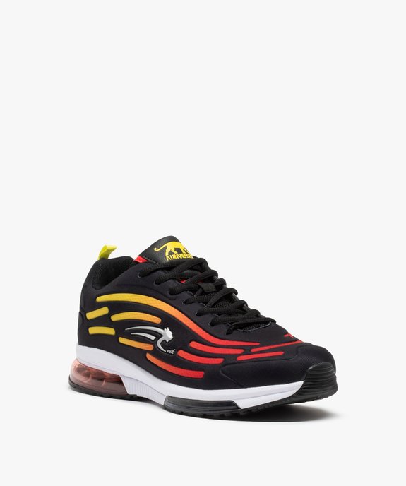 Baskets homme running à stries colorées - Airness vue2 - AIRNESS - GEMO