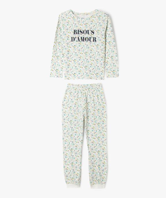 Pyjama en coton 2 pièces imprimées fille vue1 - GEMO 4G FILLE - GEMO