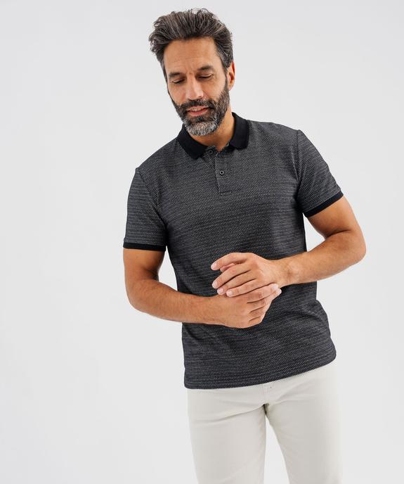 Polo manches courtes avec finitions fantaisie homme vue1 - GEMO (HOMME) - GEMO
