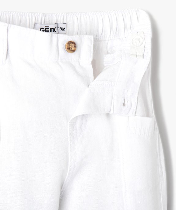 Pantalon bébé garçon élégant en lin vue2 - GEMO 4G BEBE - GEMO